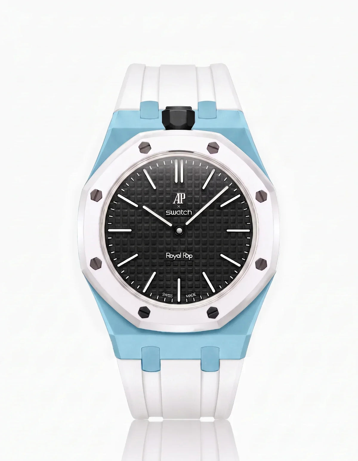 Silicone Strap & Case Royal Pop Ocho Negro(Customize  Colors)