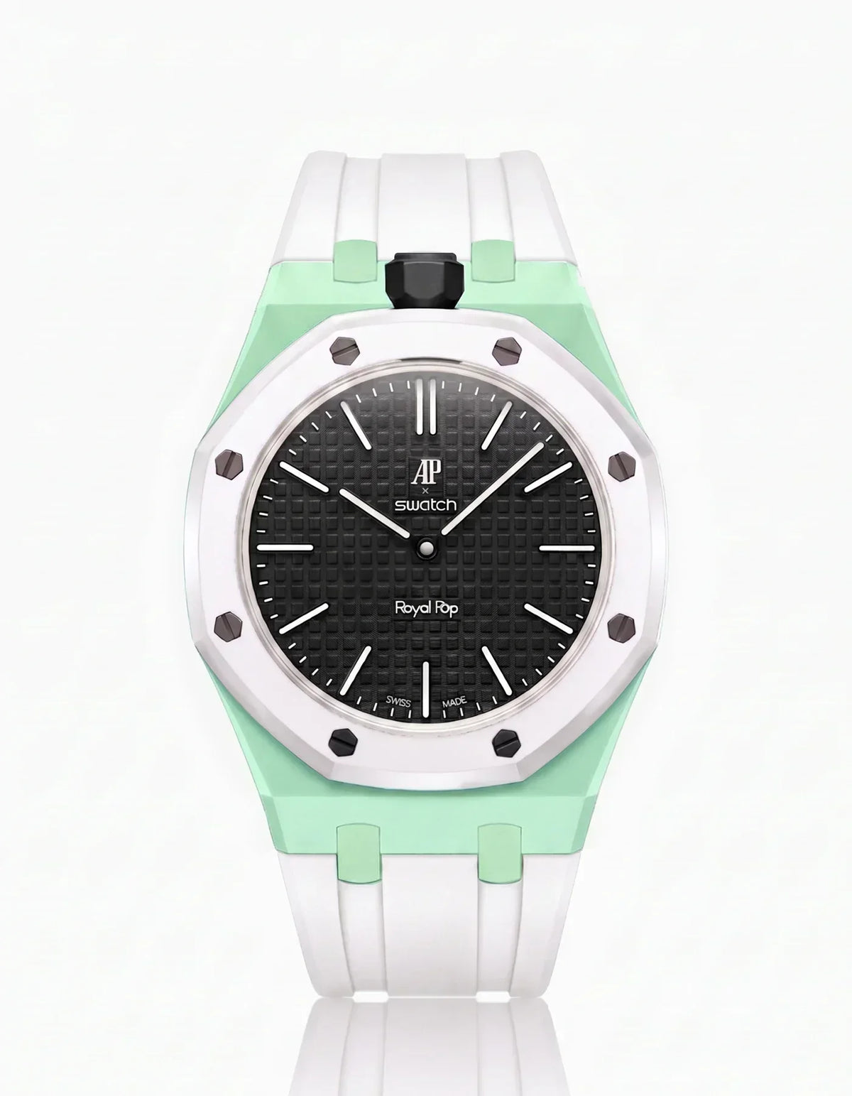 Silicone Strap & Case Royal Pop Ocho Negro(Customize  Colors)