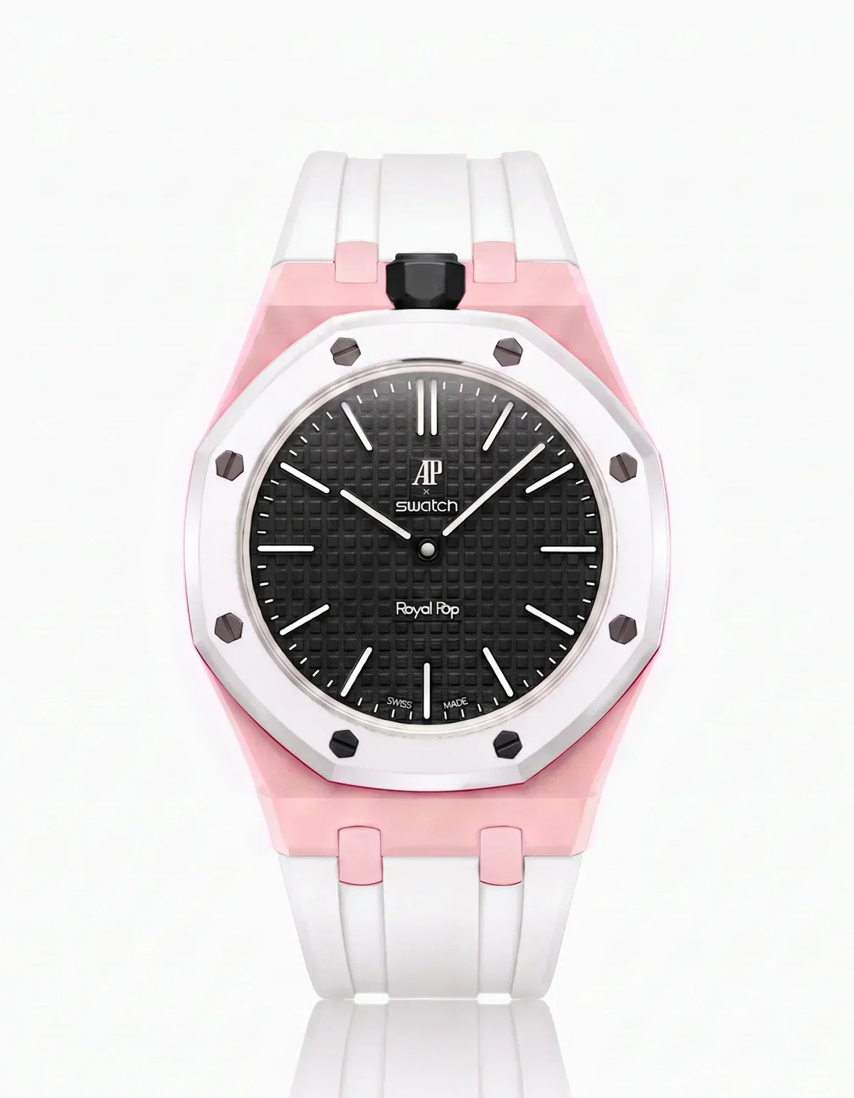 Silicone Strap & Case Royal Pop Ocho Negro(Customize  Colors)
