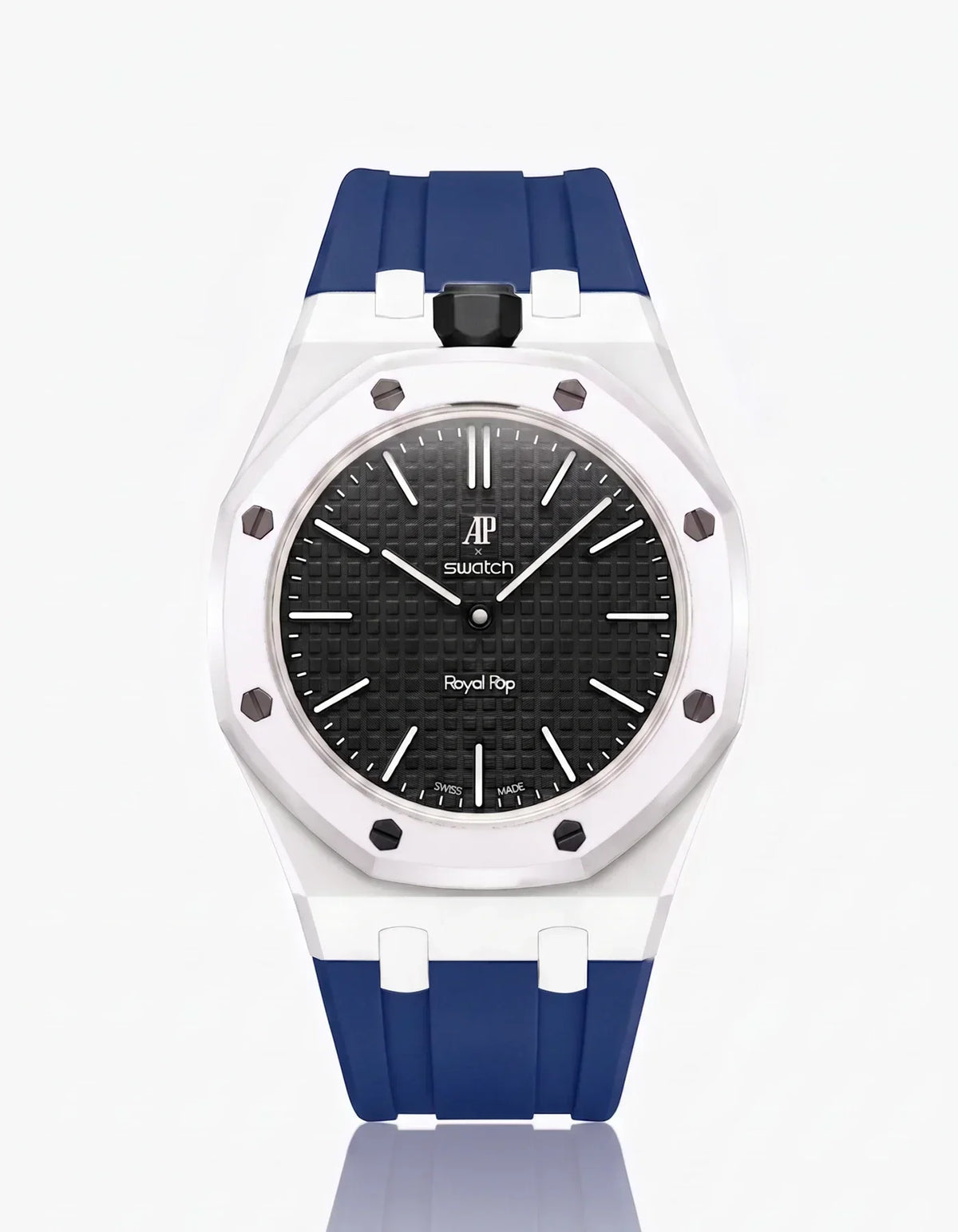 Silicone Strap & Case Royal Pop Ocho Negro(Customize  Colors)