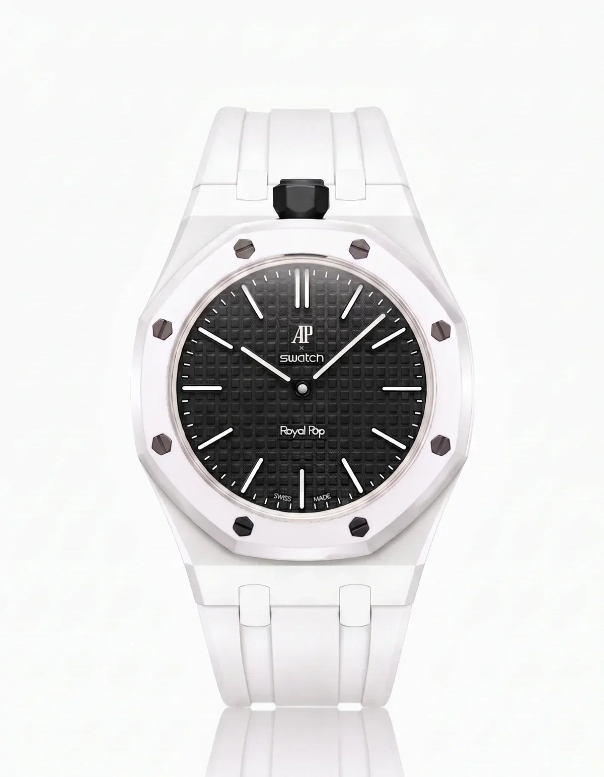 Silicone Strap & Case Royal Pop Ocho Negro(Customize  Colors)