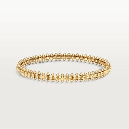 [Angela Jewelry] CLASH & Clover Laser 5-Motif & LOVE Brushed Bracelet Stack Set