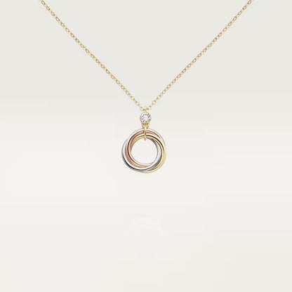 [Angela Jewelry]TRINITY  NECKLACE 1 DIAMOND