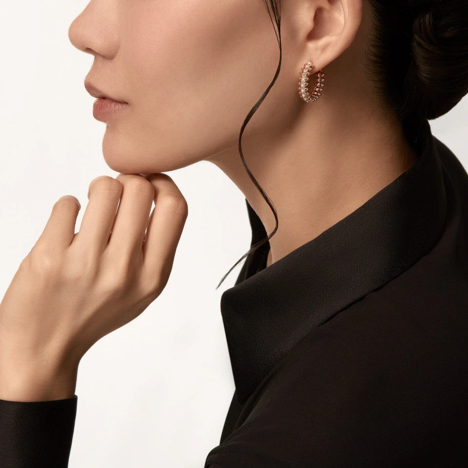 [Angela Jewelry]CLASH 6.4MM FULL DIAMOND SMALL EARRINGS