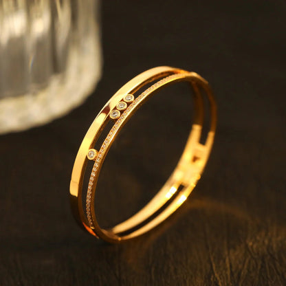 [Angela Jewelry]Move Romane Diamond Bangle Bracelet