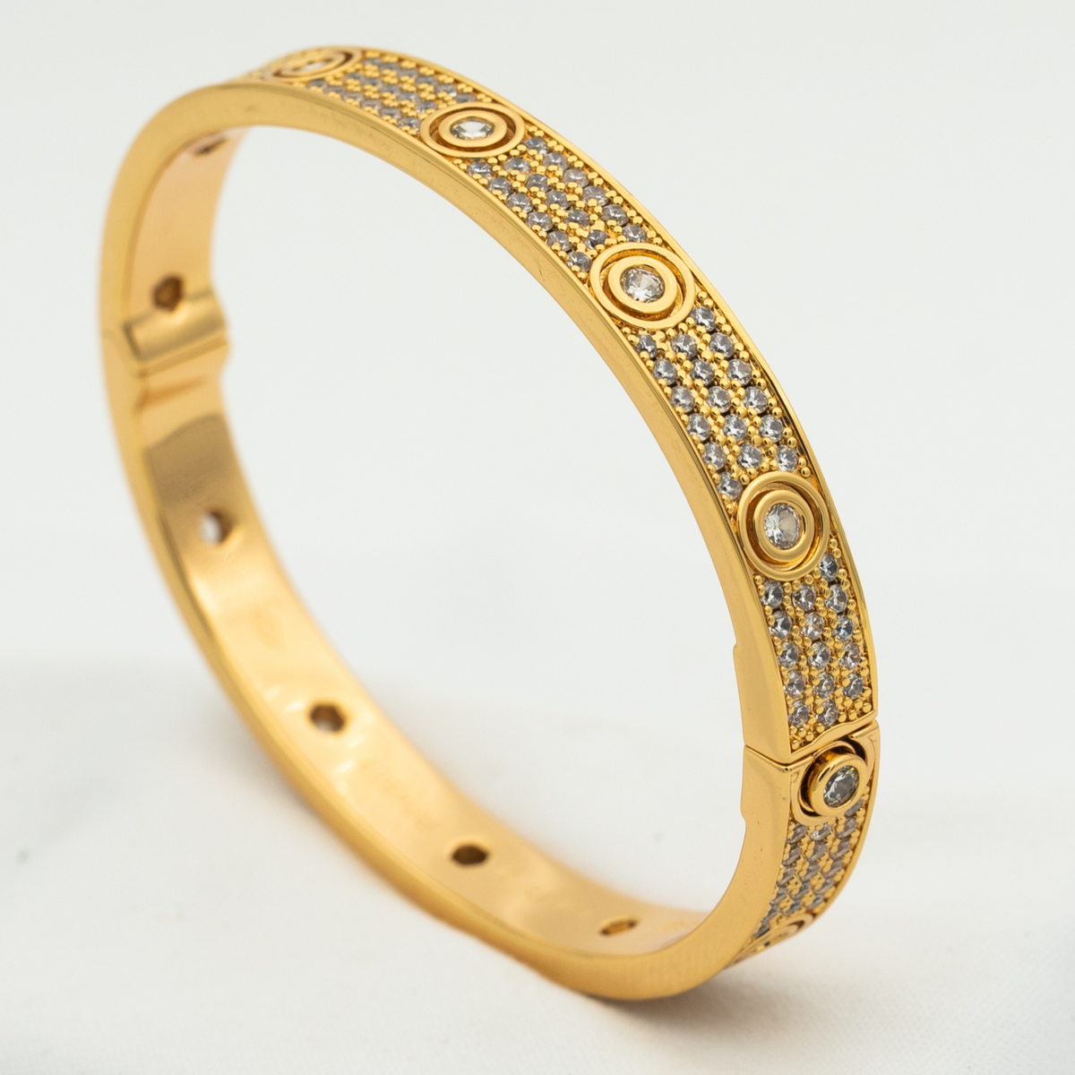 [Angela Jewellery]LOVE BRACELET 6.1MM DIAMOND-PAVED 10 BIG DIAMONDS