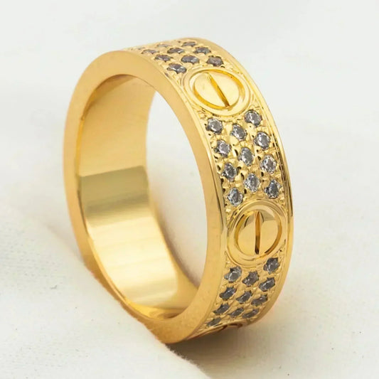 [Angela Jewellery]LOVE RING 5.5MM DIAMONDS PAVED