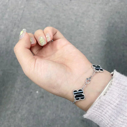 [Angela Jewelry] Clover 5-Motif & LOVE Unlimited Bracelet Set