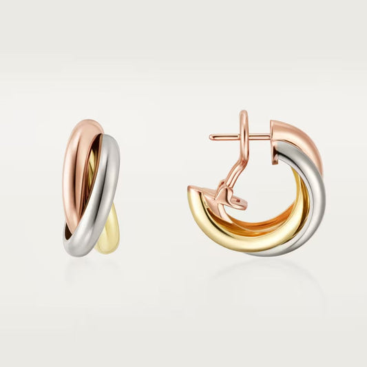 [Angela Jewelry]TRINITY ON DIAMOND CLASSIC EARRINGS