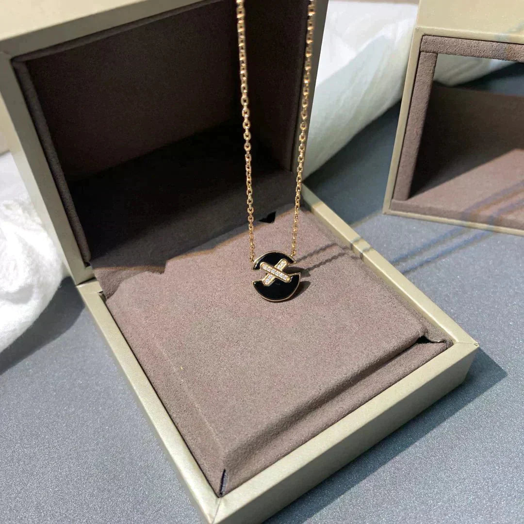 [Angela Jewellery]JEUX DE ROSE GOLD DIAMOND NECKLACE