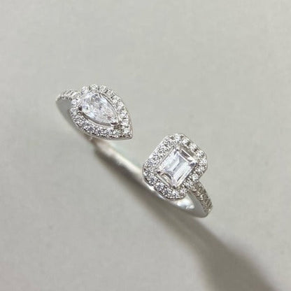 [Angela Jewelry]MY TWIN TOI & MOI SILVER DIAMOND RING