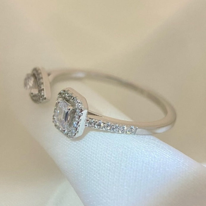 [Angela Jewelry]MY TWIN TOI & MOI SILVER DIAMOND RING