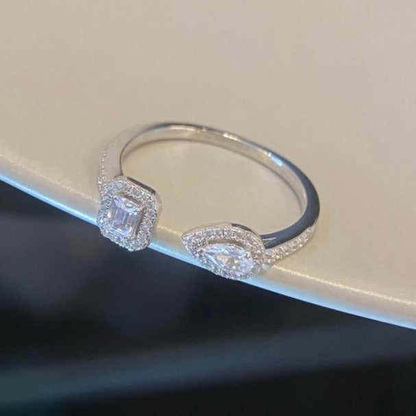 [Angela Jewelry]MY TWIN TOI & MOI SILVER DIAMOND RING