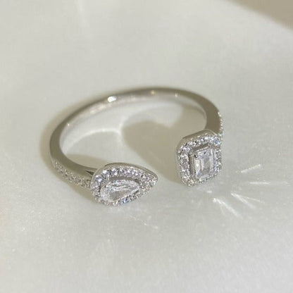[Angela Jewelry]MY TWIN TOI & MOI SILVER DIAMOND RING