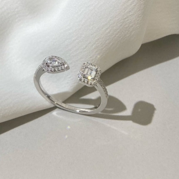 [Angela Jewelry]MY TWIN TOI & MOI SILVER DIAMOND RING