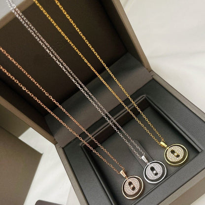 [Angela Jewelry]LUCKY MOVER PM PAVED NECKLACE