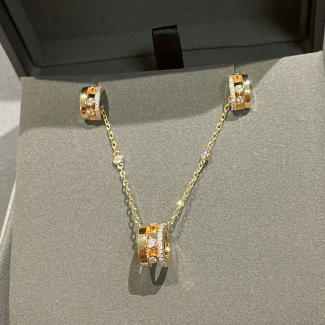 [Angela Jewelry]CHAIN MOVE ROMANE PEDAND NECKLACE