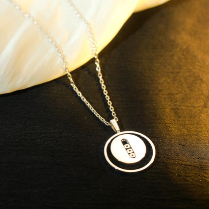[Angela Jewelry]LUCKY MOVE MM SILVER DIAMOND NECKLACE