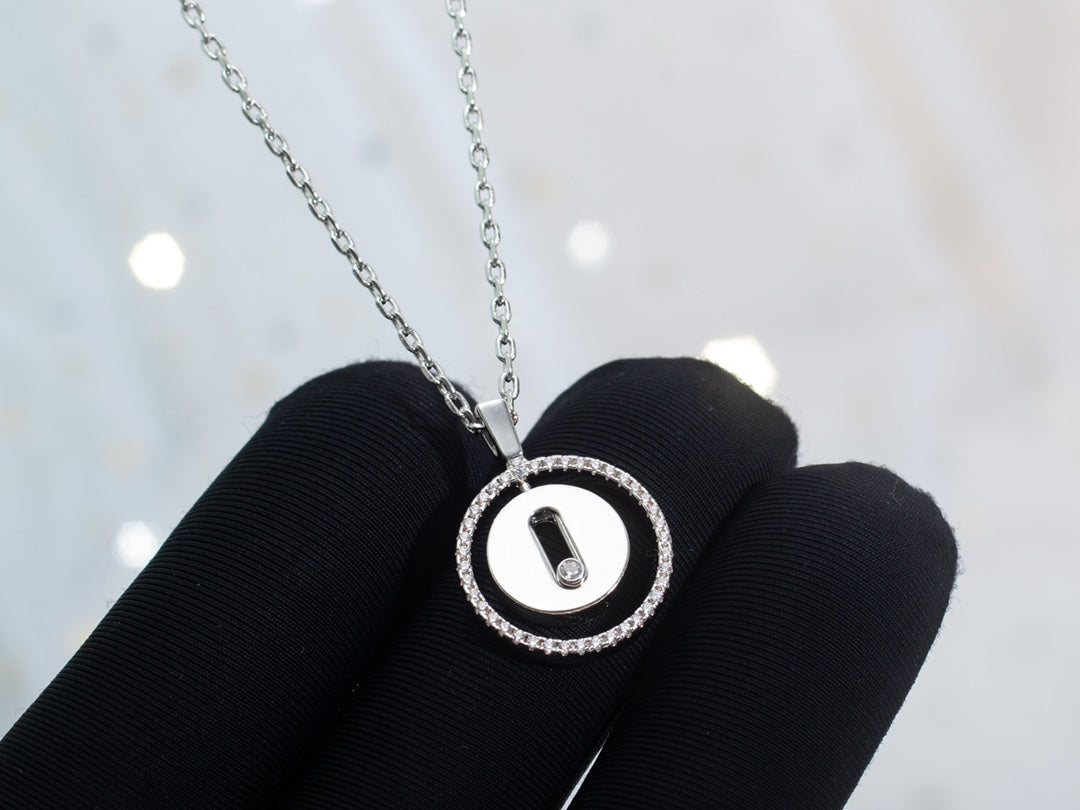 [Angela Jewelry]LUCKY MOVE PM NECKLACE SILVER DIAMOND