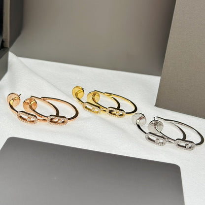 [Angela Jewelry]CREOLES MOVE UNO PM DIAMOND EARRINGS