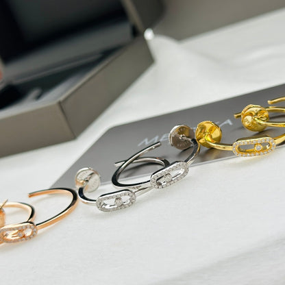 [Angela Jewelry]CREOLES MOVE UNO PM DIAMOND EARRINGS