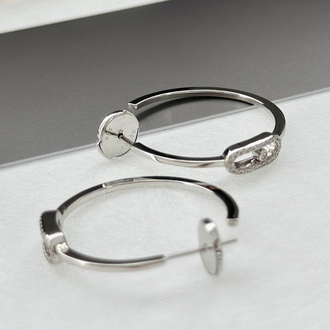 [Angela Jewelry]CREOLES MOVE UNO PM DIAMOND EARRINGS