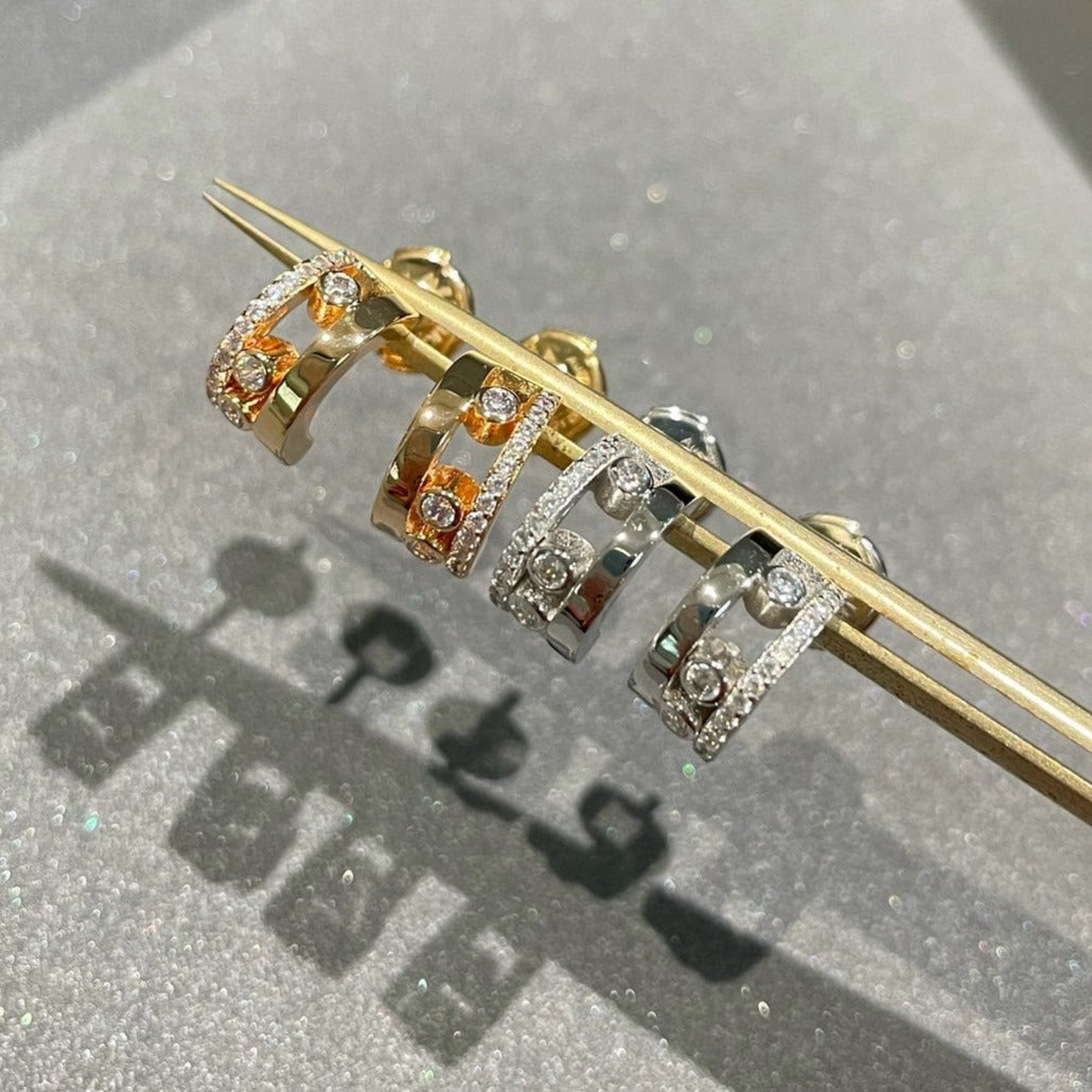 [Angela Jewelry]MOVE ROMANE EARRINGS DIAMOND