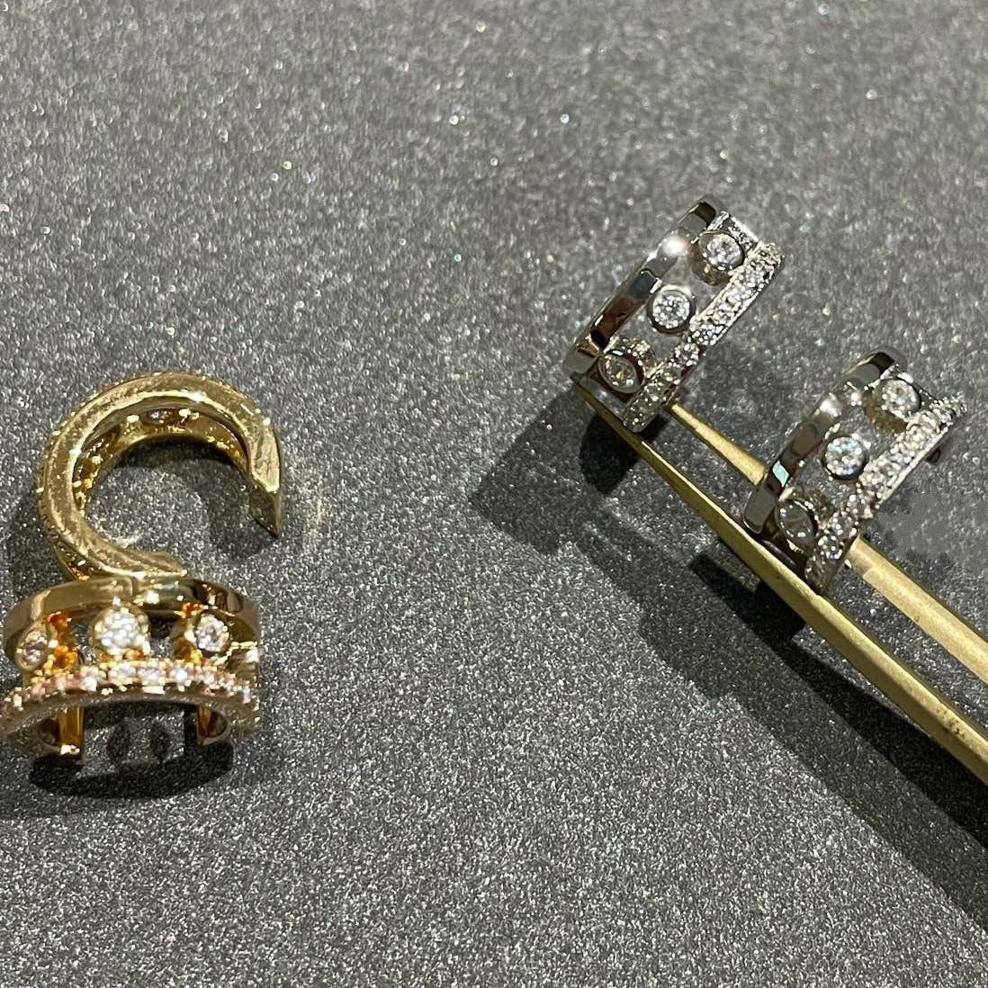 [Angela Jewelry]MOVE ROMANE EARRINGS DIAMOND