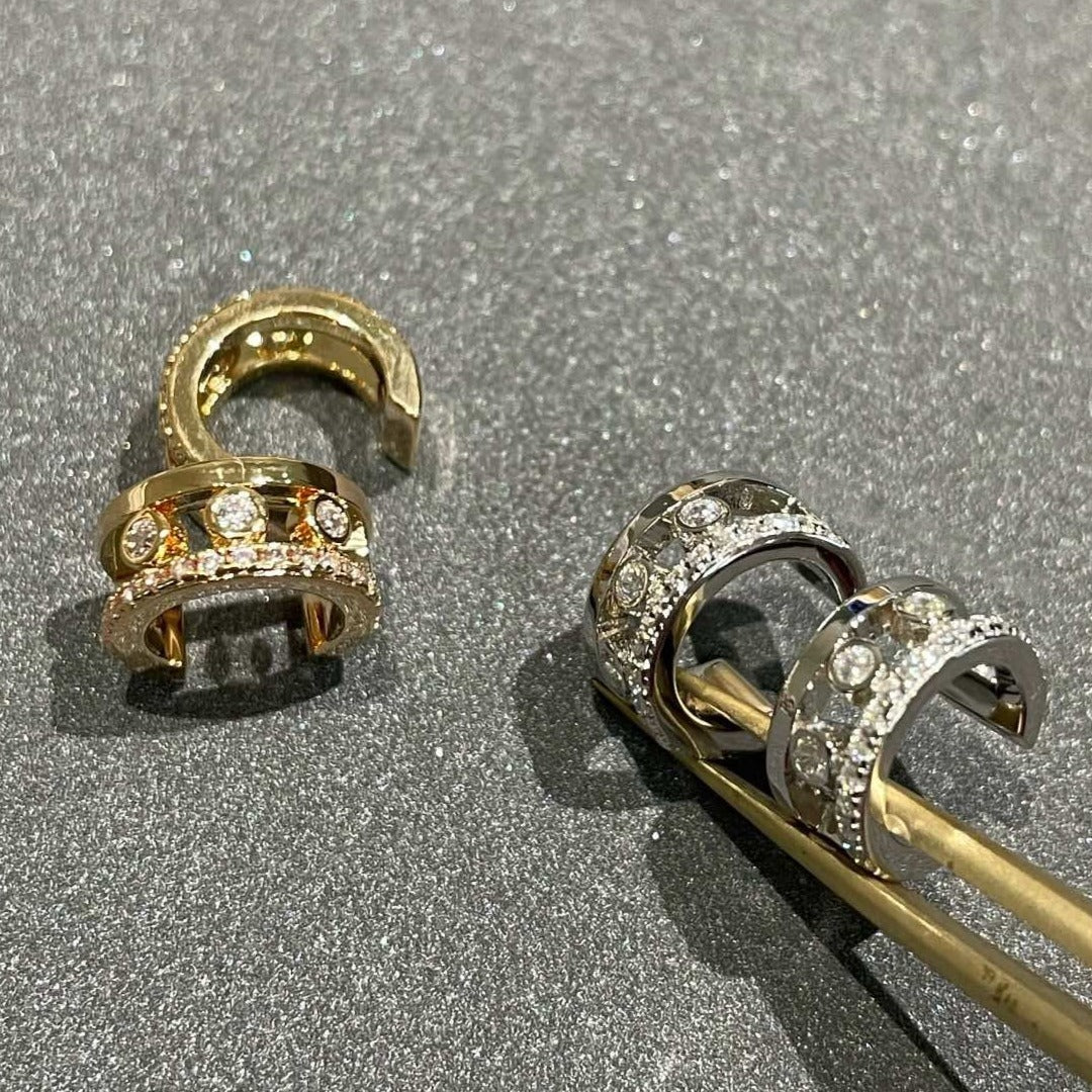 [Angela Jewelry]MOVE ROMANE EARRINGS DIAMOND