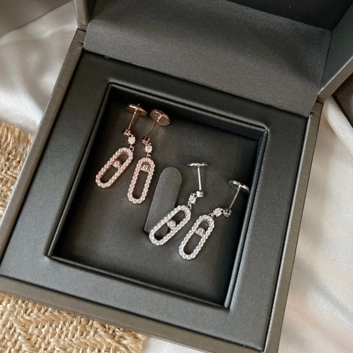 [Angela Jewelry]DORMEUSES MOVE UNO DIAMOND EARRINGS