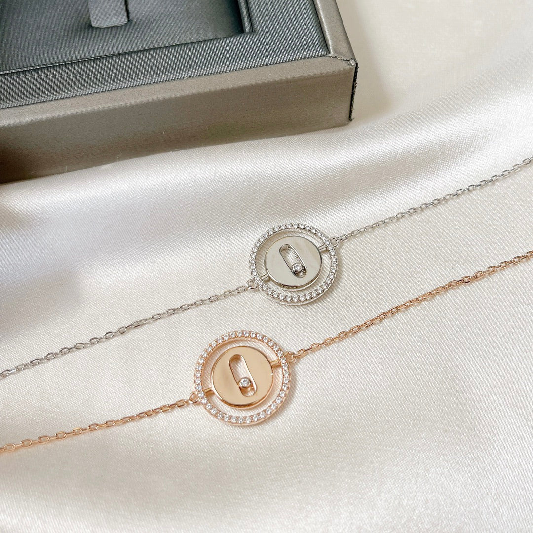 [Angela Jewelry]LUCKY MOVE PAVED DIAMOND BRACELET
