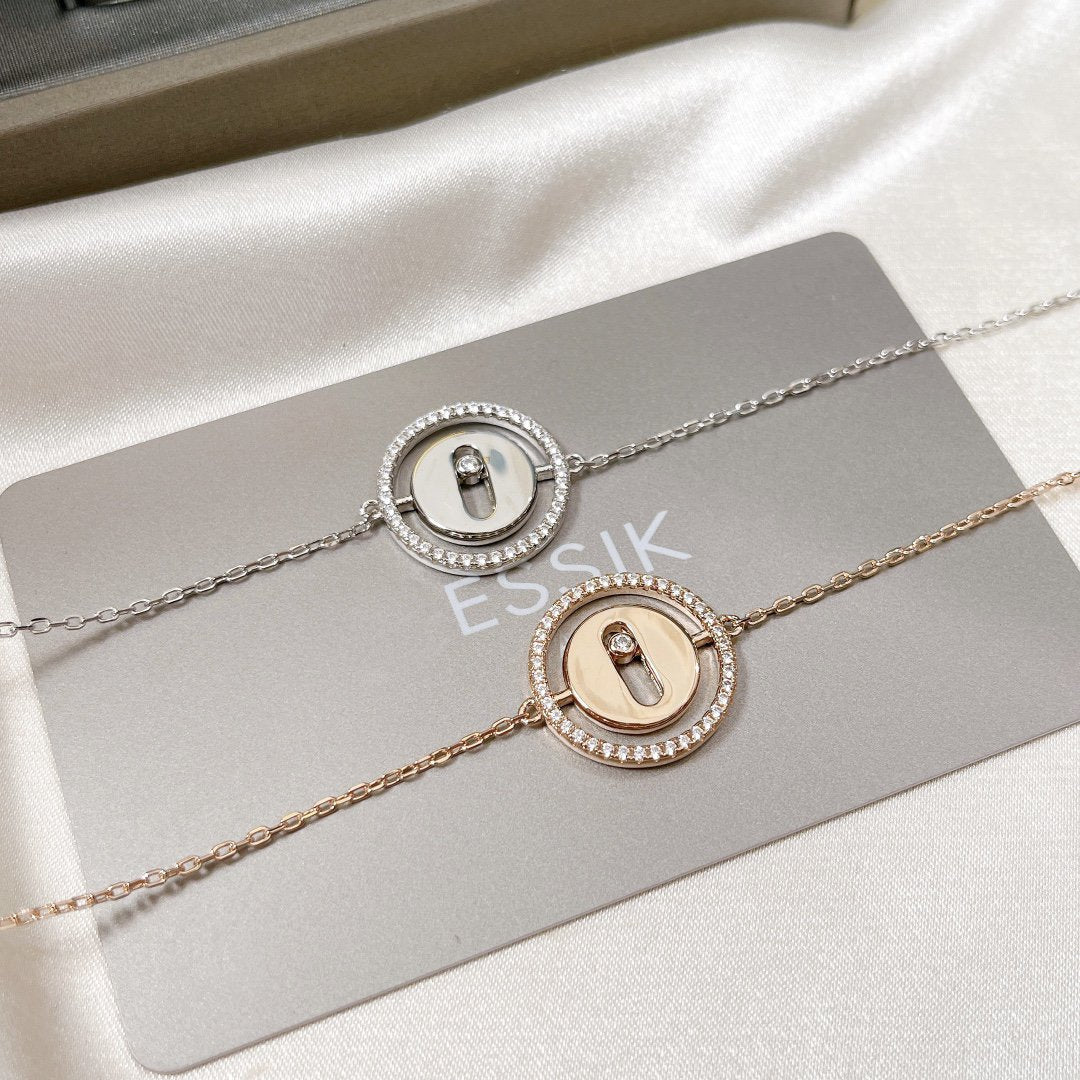 [Angela Jewelry]LUCKY MOVE PAVED DIAMOND BRACELET