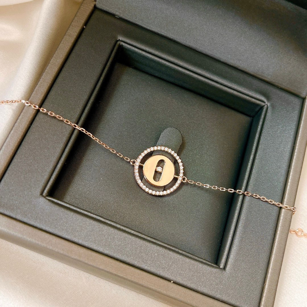 [Angela Jewelry]LUCKY MOVE PAVED DIAMOND BRACELET