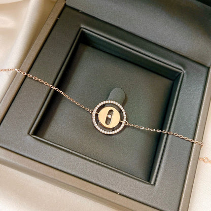 [Angela Jewelry]LUCKY MOVE PAVED DIAMOND BRACELET