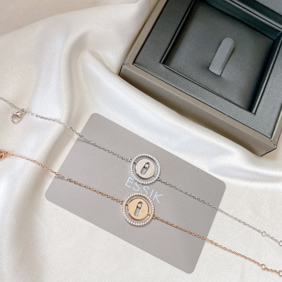 [Angela Jewelry]LUCKY MOVE PAVED DIAMOND BRACELET