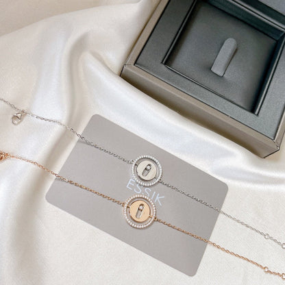 [Angela Jewelry]LUCKY MOVE PAVED DIAMOND BRACELET