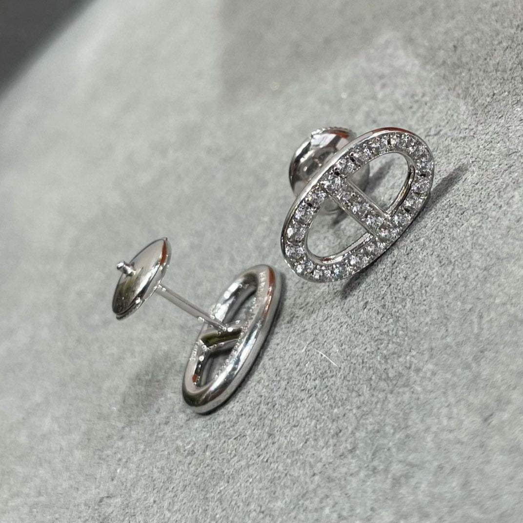 [アンジェラジュエリー]HM フルダイヤモンド ピッグノーズ スタッドピアス