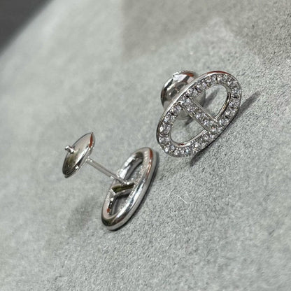 [アンジェラジュエリー]HM フルダイヤモンド ピッグノーズ スタッドピアス