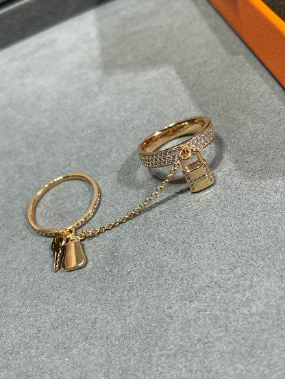 [Angela Jewellery]HM KELLY CLOCHETTE DOUBLE RING IN  WITH DIAMONDS