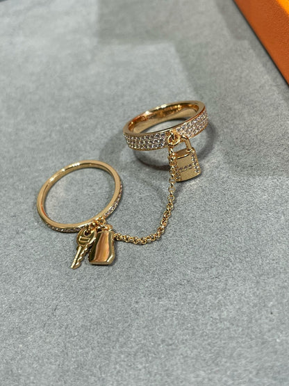 [Angela Jewellery]HM KELLY CLOCHETTE DOUBLE RING IN  WITH DIAMONDS