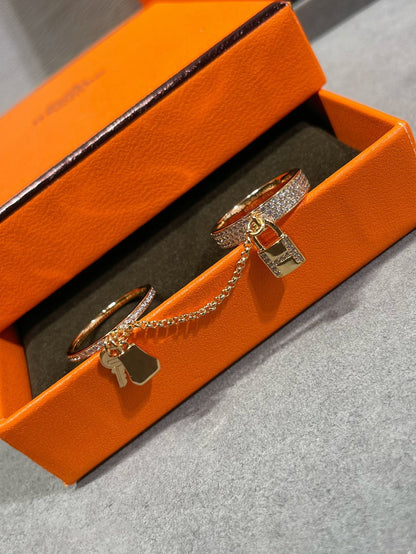 [Angela Jewellery]HM KELLY CLOCHETTE DOUBLE RING IN  WITH DIAMONDS