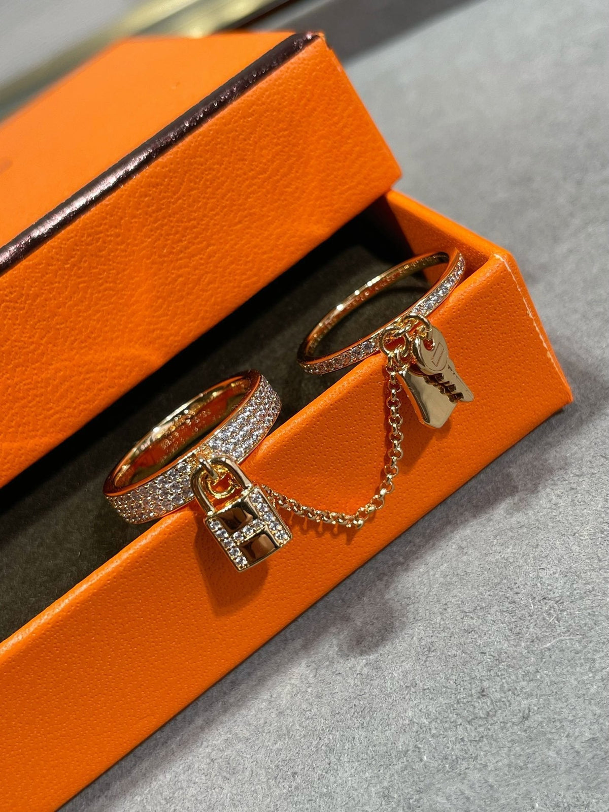 [Angela Jewellery]HM KELLY CLOCHETTE DOUBLE RING IN  WITH DIAMONDS
