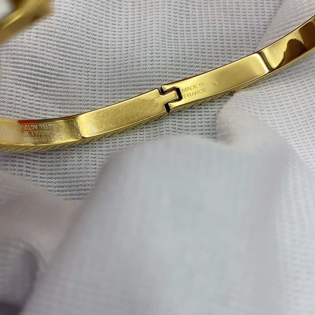 [Angela Jewellery]CLASSIC HM CLIC WHITE 8MM ENAMEL BRACELET