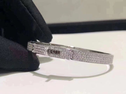 [Angela Jewellery]HM KELLY BRACELET IN SILVER AND FULL PAVE DIAMOND