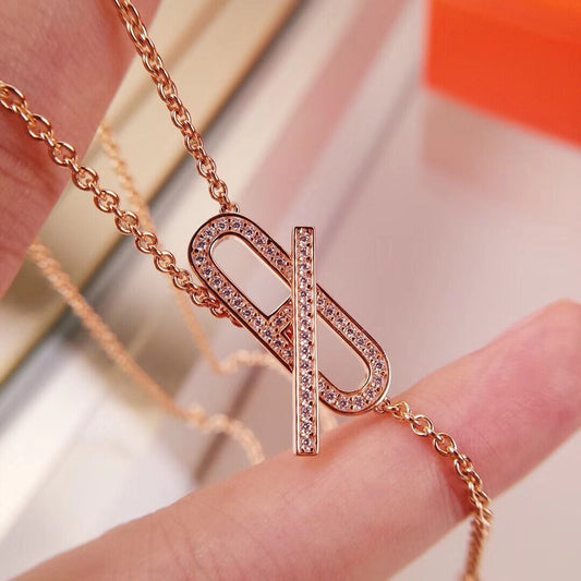 [Angela Jewellery]HM FIRE PIG NOSE NECKLACE TRENDY STREET