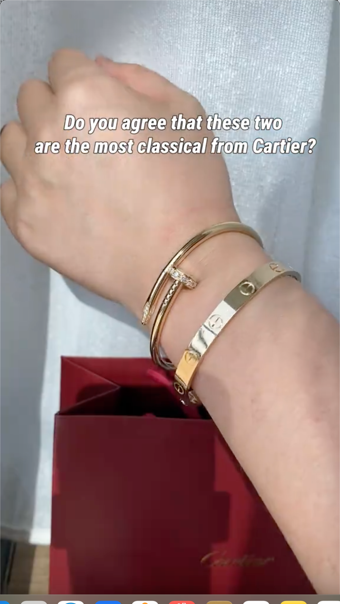 [Angela Jewelry] LOVE Classic & JUSTE Diamond Bracelet Stack Set