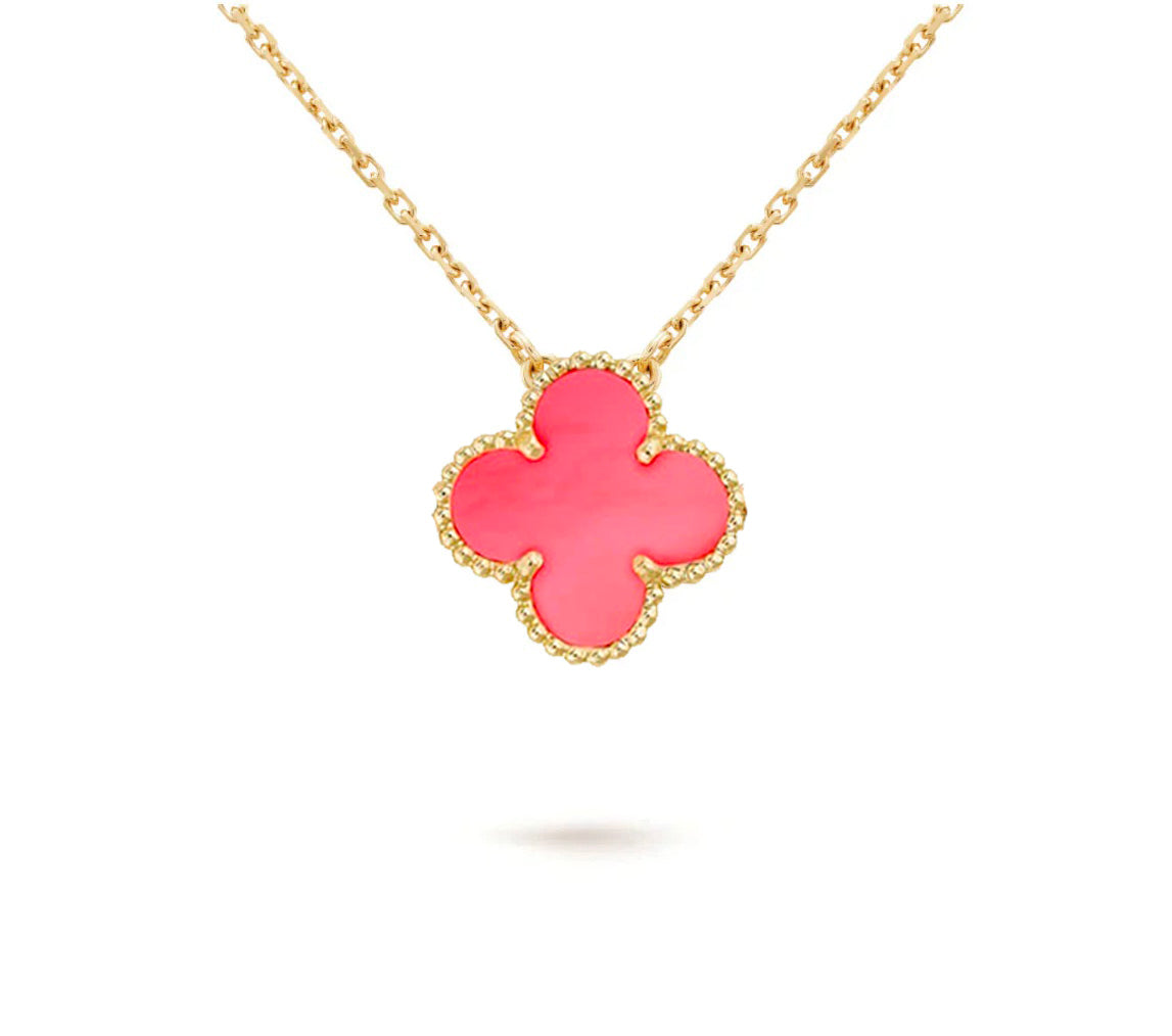 [Angela Jewelry]CLOVER 15MM SINGLE FLOWER NECKLACE COLLECTION