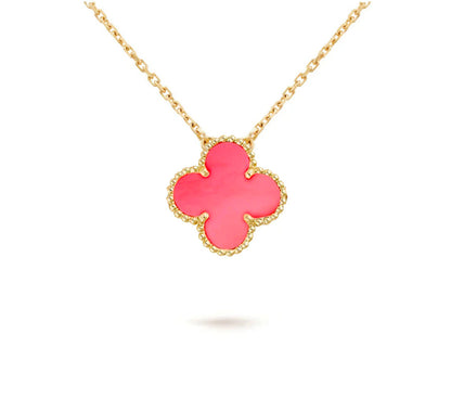 [Angela Jewelry]CLOVER 15MM SINGLE FLOWER NECKLACE COLLECTION