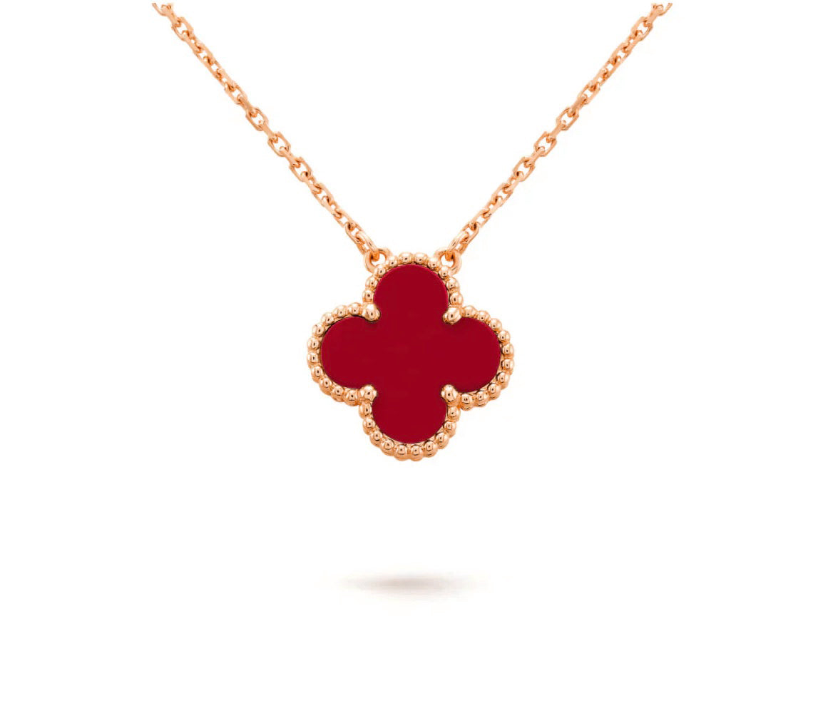 [Angela Jewelry]CLOVER 15MM SINGLE FLOWER NECKLACE COLLECTION