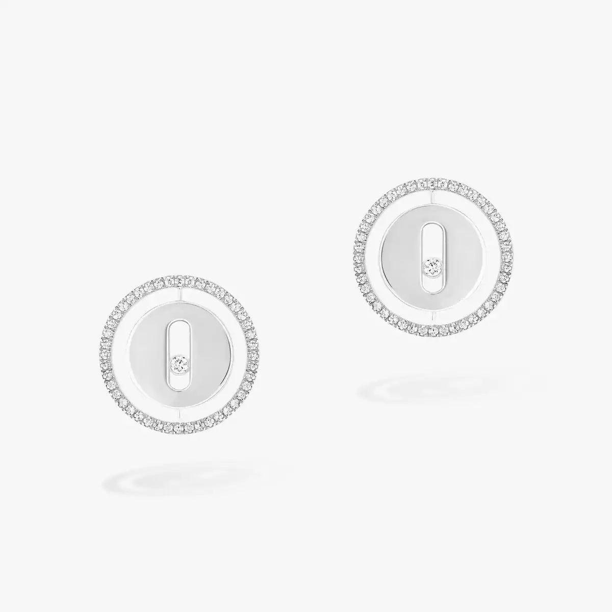 [Angela Jewelry]Lucky Move Diamond Earrings
